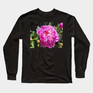 Live Laugh Love-beautiful pink peony Long Sleeve T-Shirt